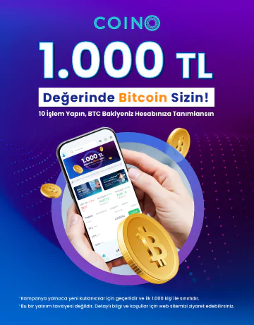 Coino 1000 TL değerinde Bitcoin sizin!