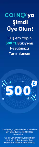 Coino'ya üye ol, 500TL hesabınıza tanımlansın